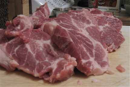 sliced pork shoulder