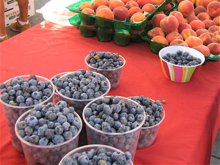 Blueberries at the San Carlos Farmer’s Market