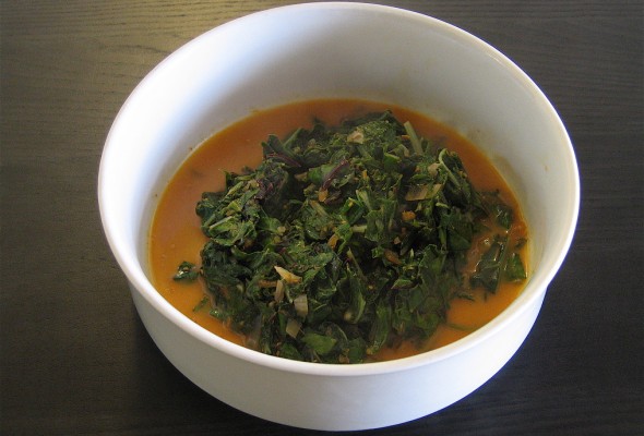 Swiss Chard with Indian Lime Pickle
